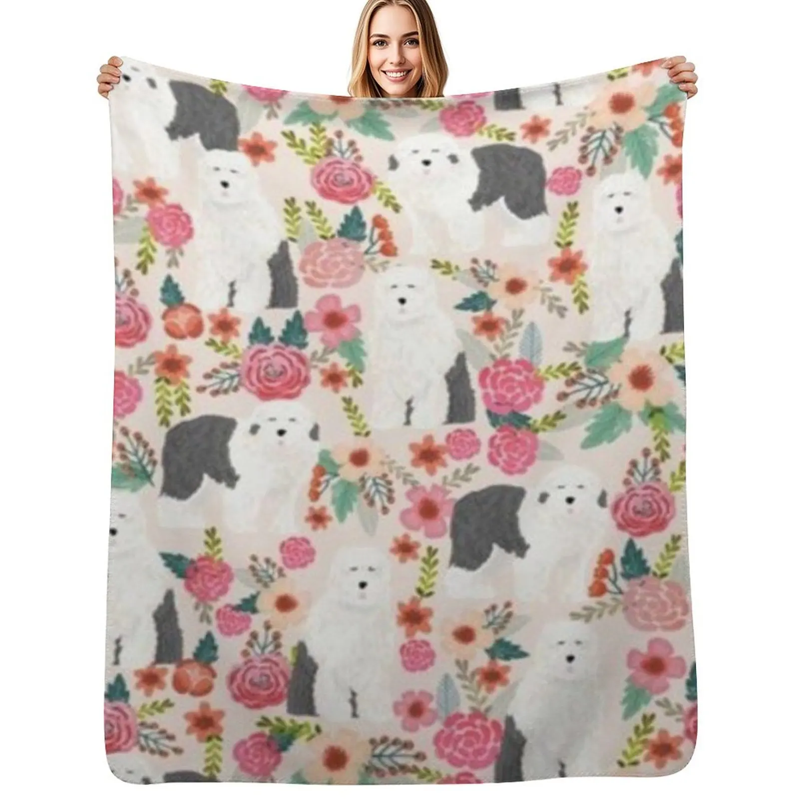 

OLD ENGLISH SHEEPDOG Throw Blanket Blankets Sofas Of Decoration Quilt Baby Beach Blankets