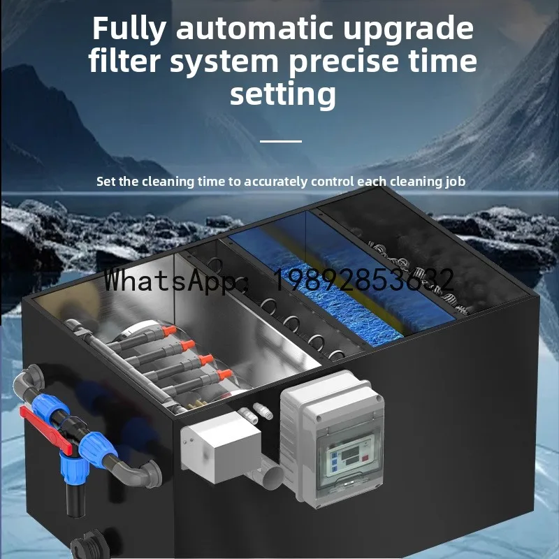 

LYY rotary drum micro filter fish pond filter water circulation system koi outdoor automatic cleaning sewage
