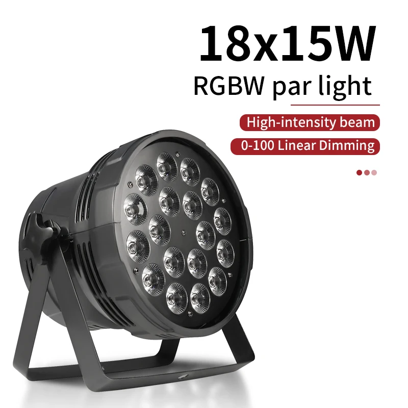 18x15W RGBW LED full-color PAR light DMX controlled suitable for stage wedding DJ disco dance hall theater Christmas stage light