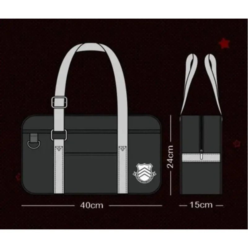 Anime Persona 5 BAG P5 BAG Shujin Gakuen Real High School Bag JK Uniform Shoulder Bags Akira Kurusu cosplay prop WITH WALLET