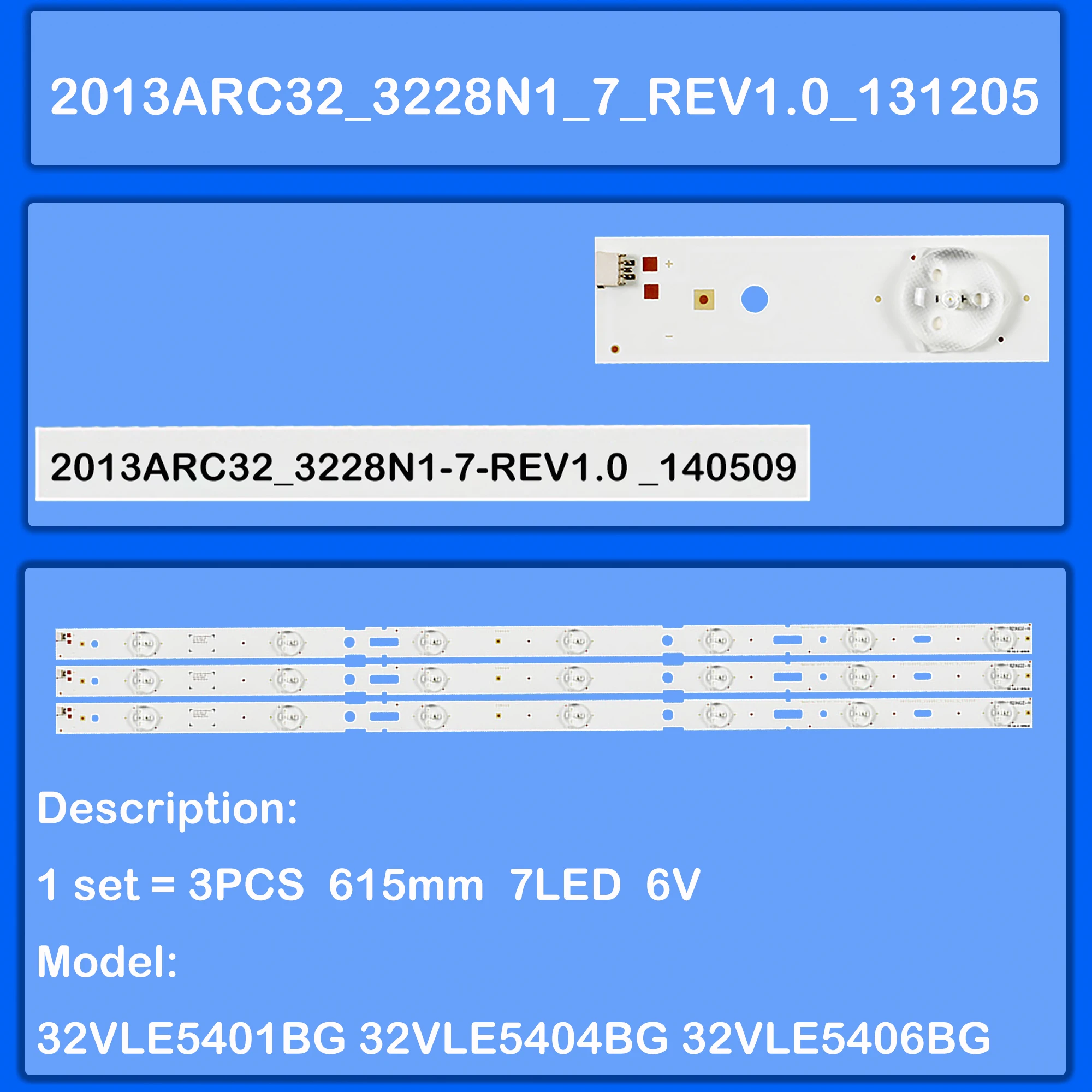 

LED Backlight Strip for 32VLE5405SG 32VLE5406BG 32VLE5406BW 32VLE5500BG 32VLE5500BN 32VLE5500BW 32VLE5500WG 32VLE5504BG
