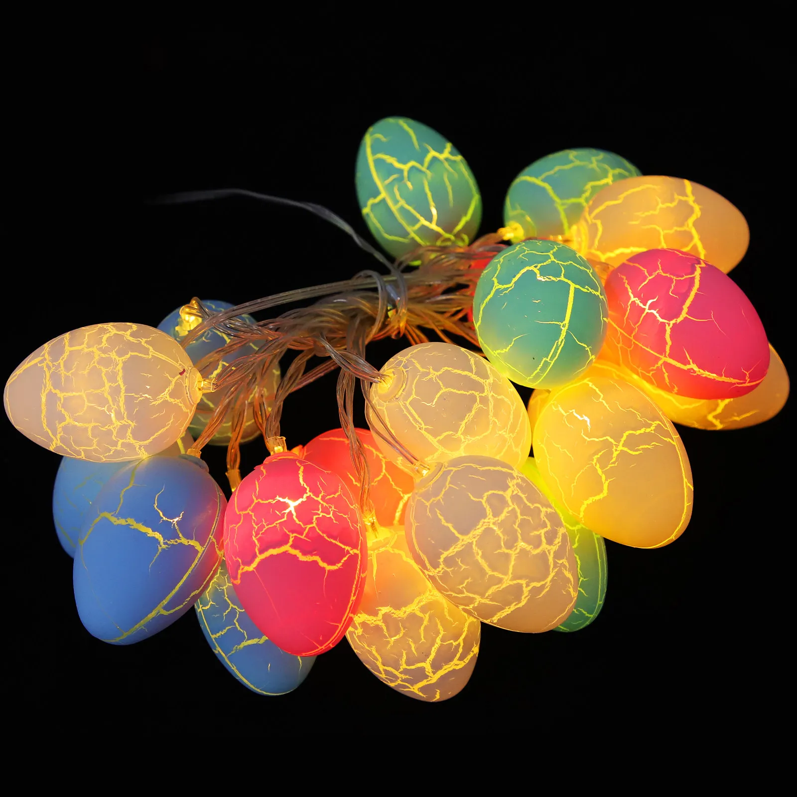 

Пасхальные светодиодные гирлянды в виде треснувших яиц, гирлянда из яичных скорлуп, украшение для праздников и вечеринок, домашние пасхальные светильники