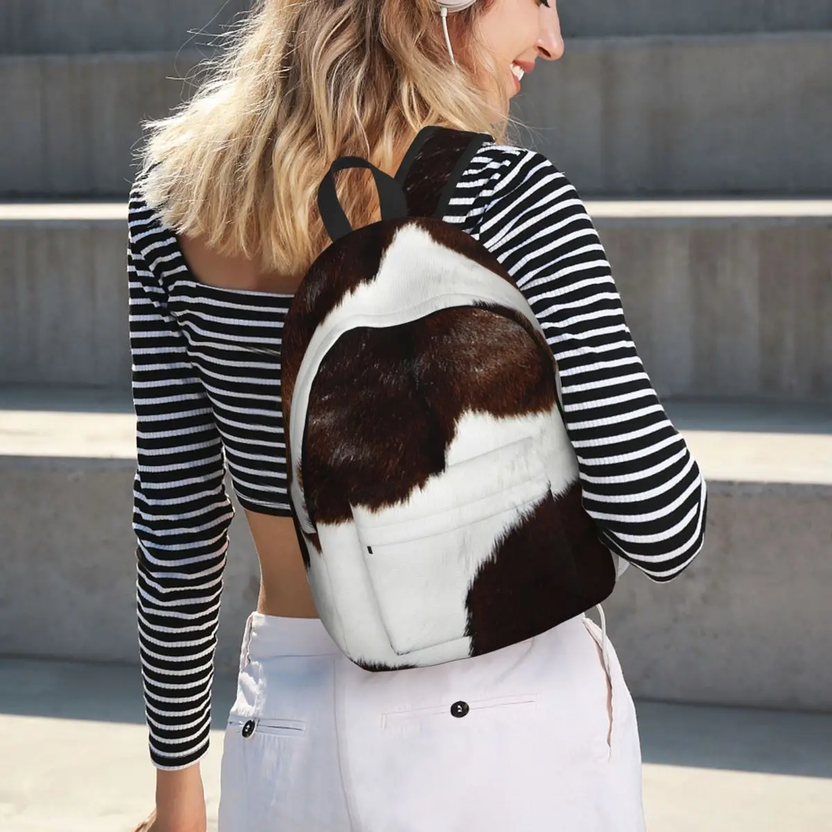 Rustic Ranch Cow Print Backpack Hot Sale Daypack Large Capacity Kids BookBag School Bag Shoulder Bags for Men Women