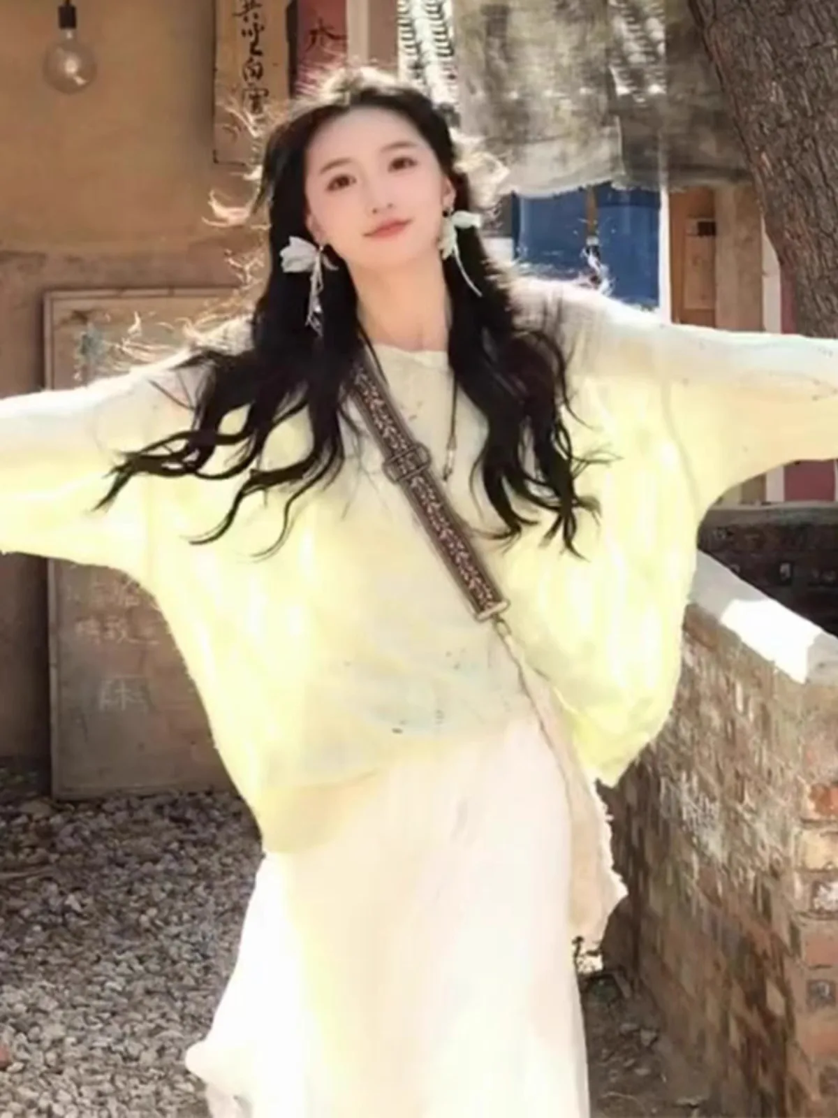 

Sweaters Jumpers Pullovers Women De Ballet Crystal Button Club Night Party Gala Multicolor Elegant Fashion Forward Autumn Shiny