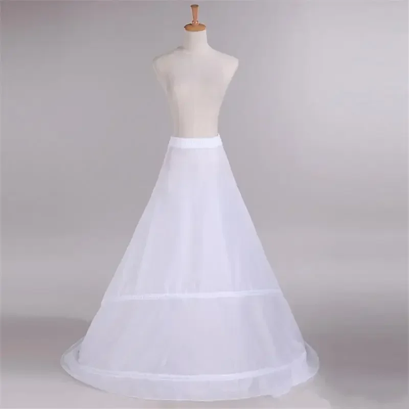 White Underskirt Wedding Skirt Petticoats Slip Wedding Accessories Chemise 2 Hoops For  Mermaid Tail Dress Petticoat Crinoline