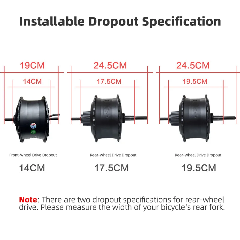 48V 500W 750W 1000W 1500W Brushless Gear Disc Brake Electric Bicycle Rear Hub Motor