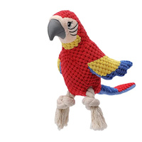 Indestructible Plush Parrot Dog Toy, Squeaky Stuffing Toy, Pet Supplies for Small and Big Dogs