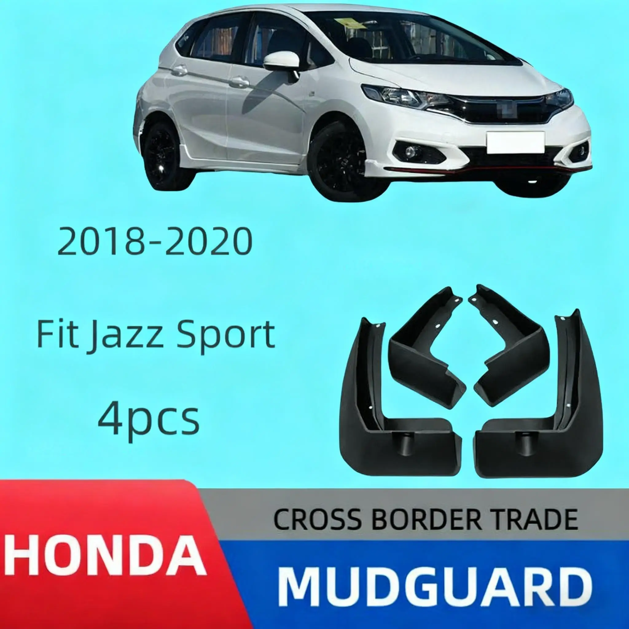 

Fender splash guard leather cover for Honda Fit Jazz Sport 2018-2020