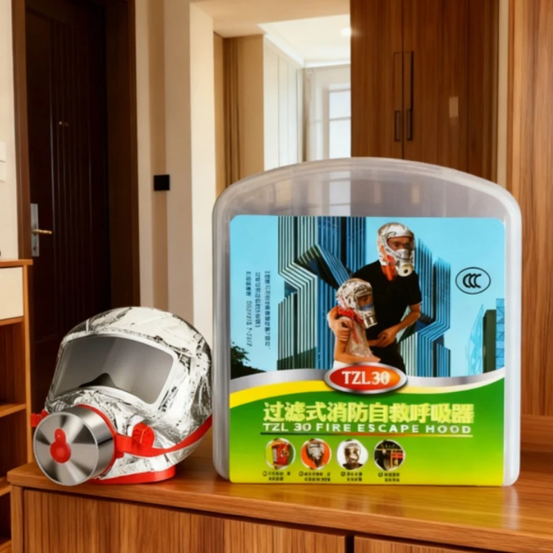 1 قطعة متعددة الطبقات قناع مرشح مقاوم للحريق جهاز تصفية نوع جهاز التنفس النار منتجات تصفية الدخان قناع واقٍ