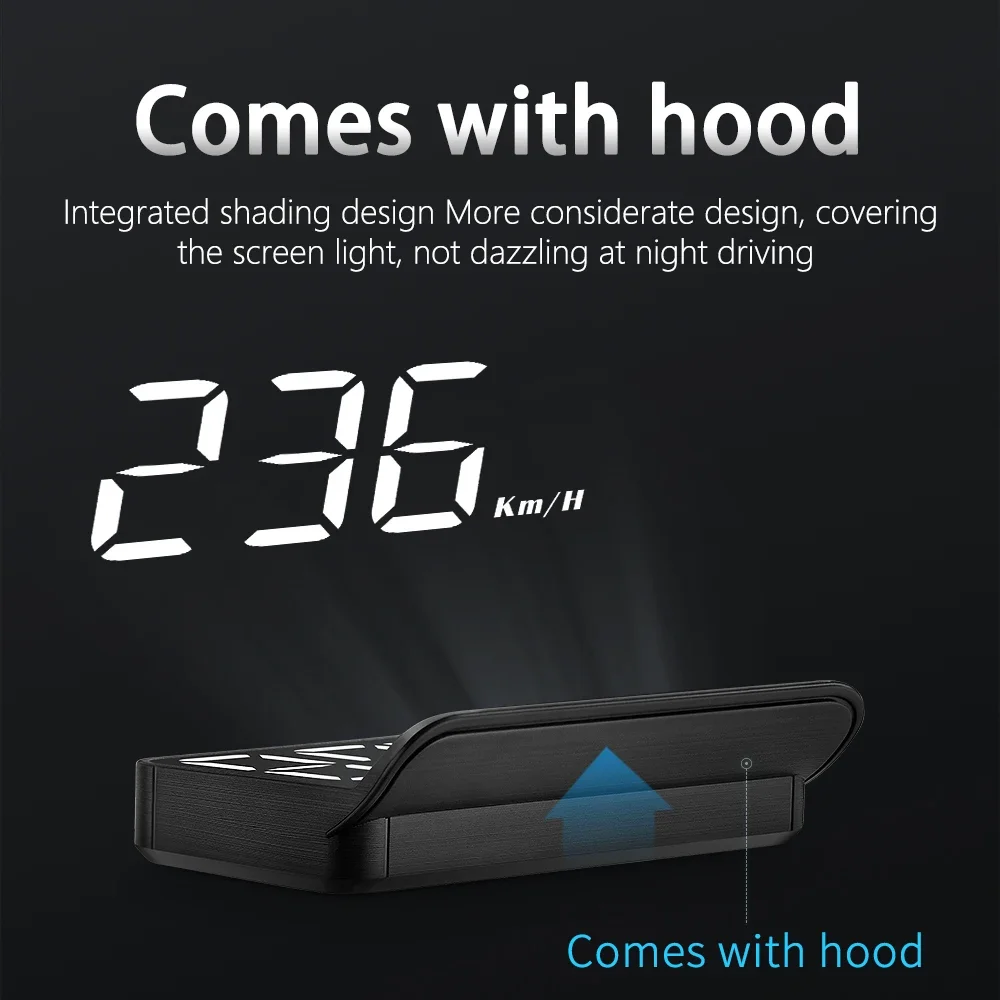 ZHIYU M3 HUD Obd2 Display On-board Computer Car Head-up Windshield Big Font projection E-OBD and GPS Suitable for All Cars M1