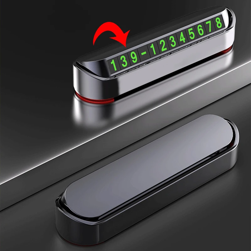 Carta di parcheggio temporanea per Auto luminosa adesivi per parcheggio automatico accessori per Auto numero di telefono targa nascosta per segnale di arresto Car Styling