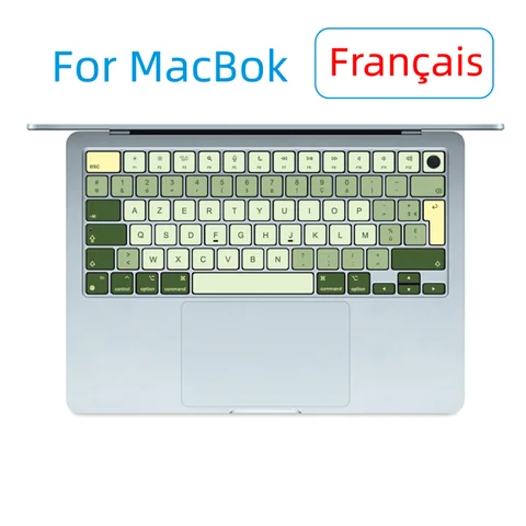 (프랑스어) Apple MacBook 노트북 키보드 스티커 키 스티커 Normcore Green Air (M2 M3 M4) Pro (13 14 15 16) A3241 A2941 A2780 A3113 A3401에 적합 (프랑스어) Apple MacBook 노트북 키보드 스티커 키 스티커 Normcore Green Air (M2 M3 M4) Pro (13 14 15 16) A3241 A2941 A2780 A3113 A3401에 적합