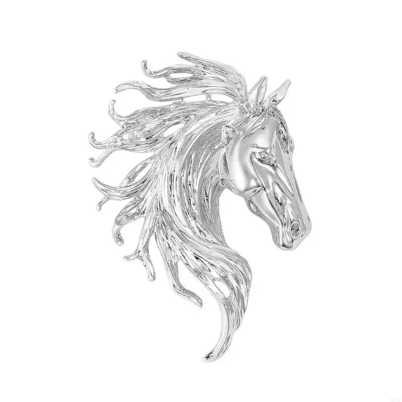  Alloy Horse Brooch Three Color Addition For Outfit Enhancement