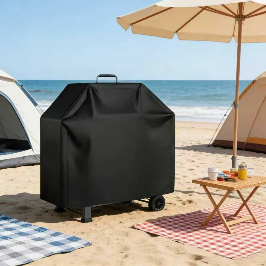 210D Oxford Cloth, Outdoor Grill Cover, Gas Grill Cover with Drawstring Closure, Suitable for Outdoor Patio Grill Cover