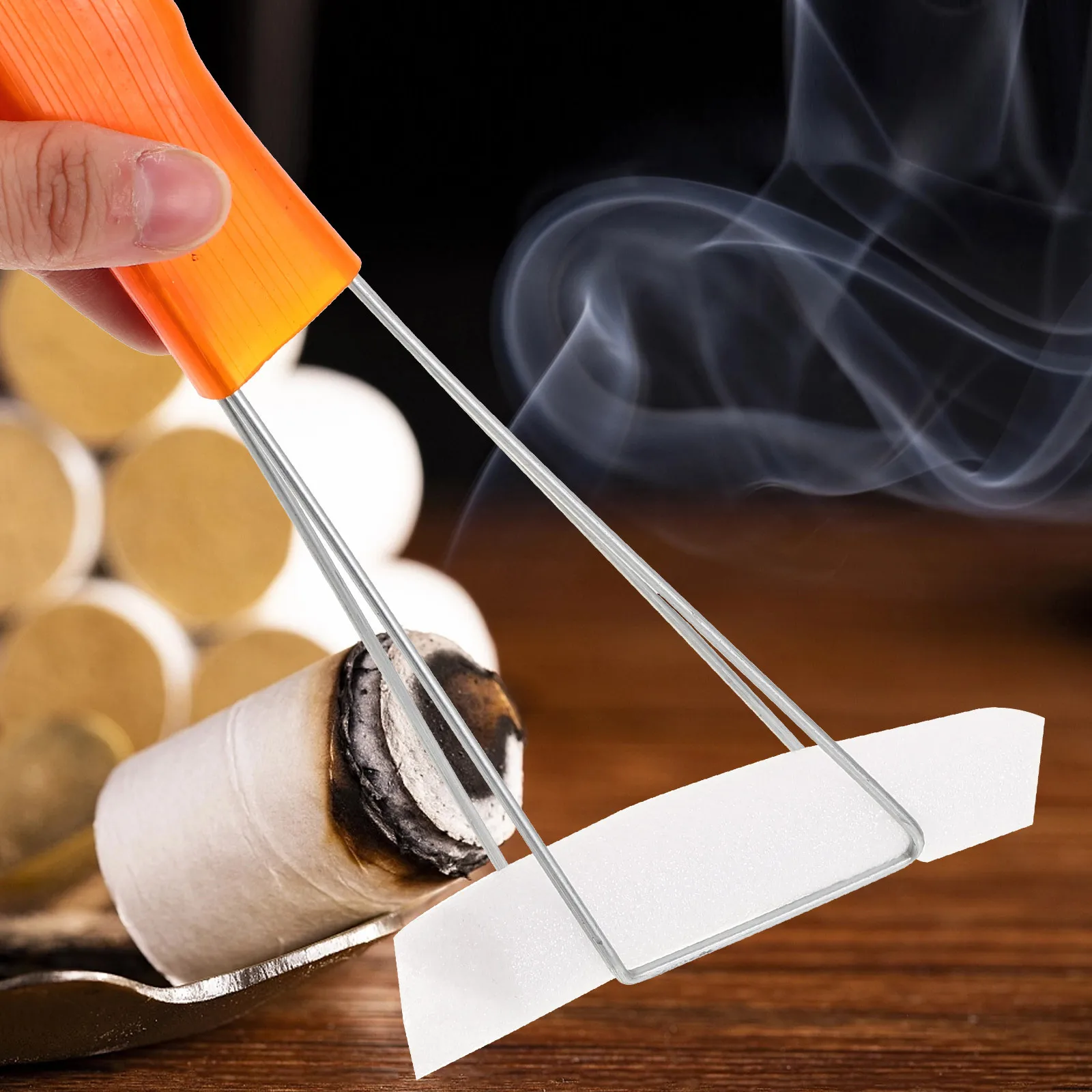 

Stainless Steel Moxa Stick Clip Anti-Scald Design Handheld Moxibustion Tool Portable Durable Home Treatment Clamp