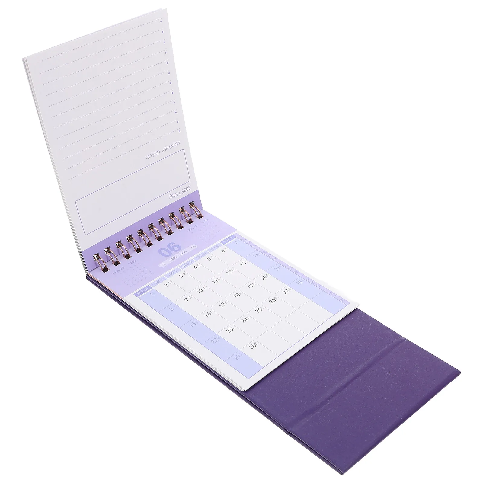 

Standing Flip Desk Calendar 2025 Paper Material Simple Style Monthly Memo Functional Desktop Planner Office Decoration