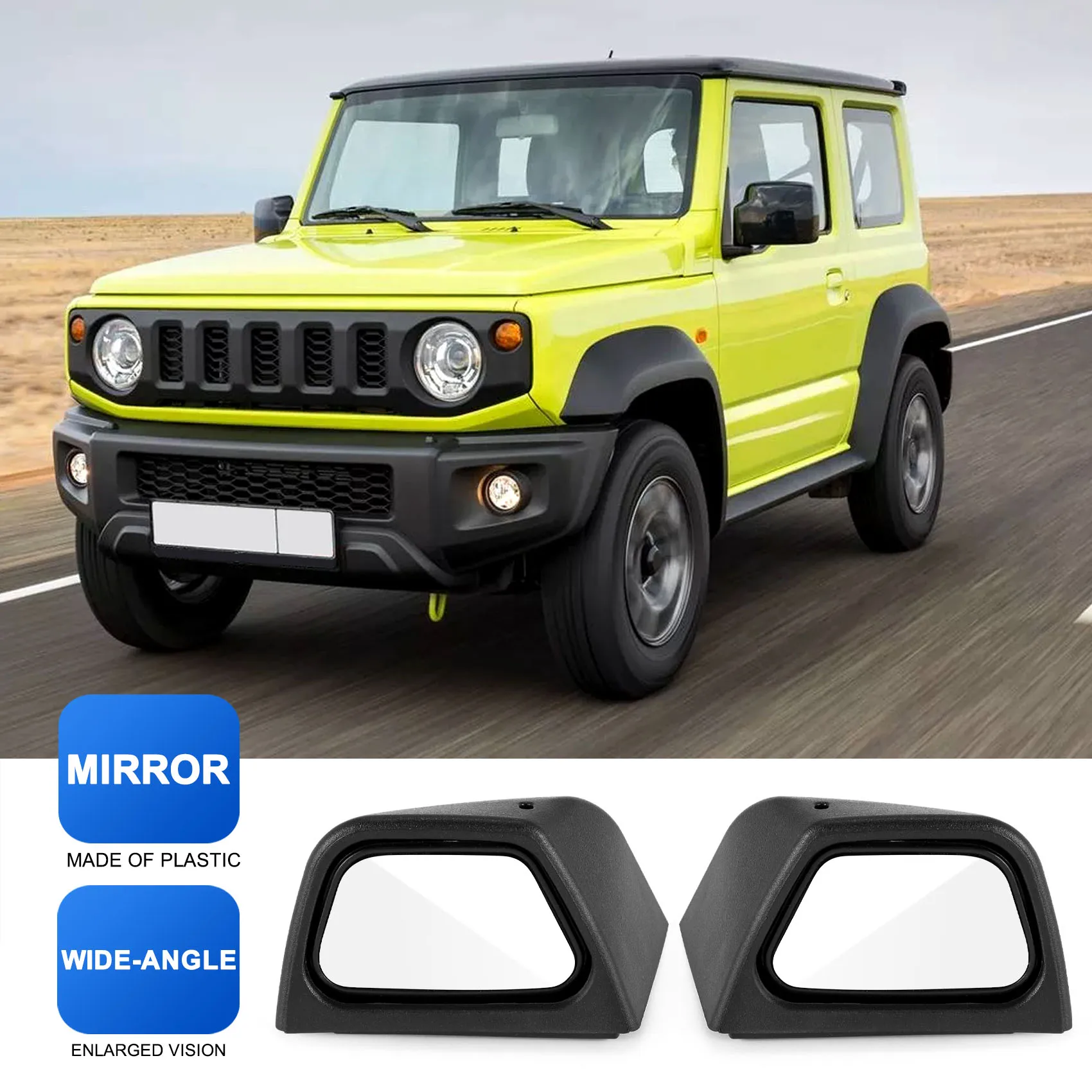 Espejo retrovisor de gran angular para coche, accesorio para Suzuki Jimny JB64 JB74 2019 2020