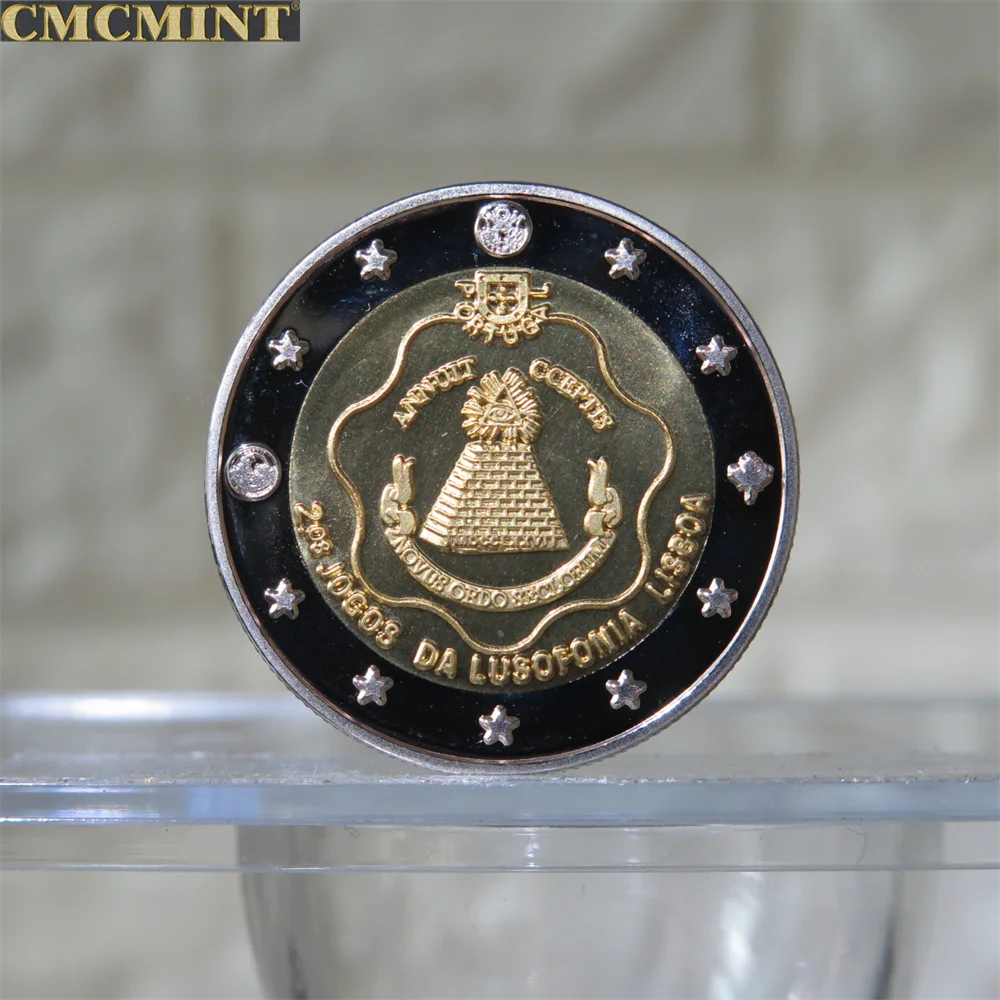 عملة تذكارية اوربية مستديرة ، ثنائية المعدن ، النظام العالمي الجديد ، $5 ، أمريكا ، أليكس جونز