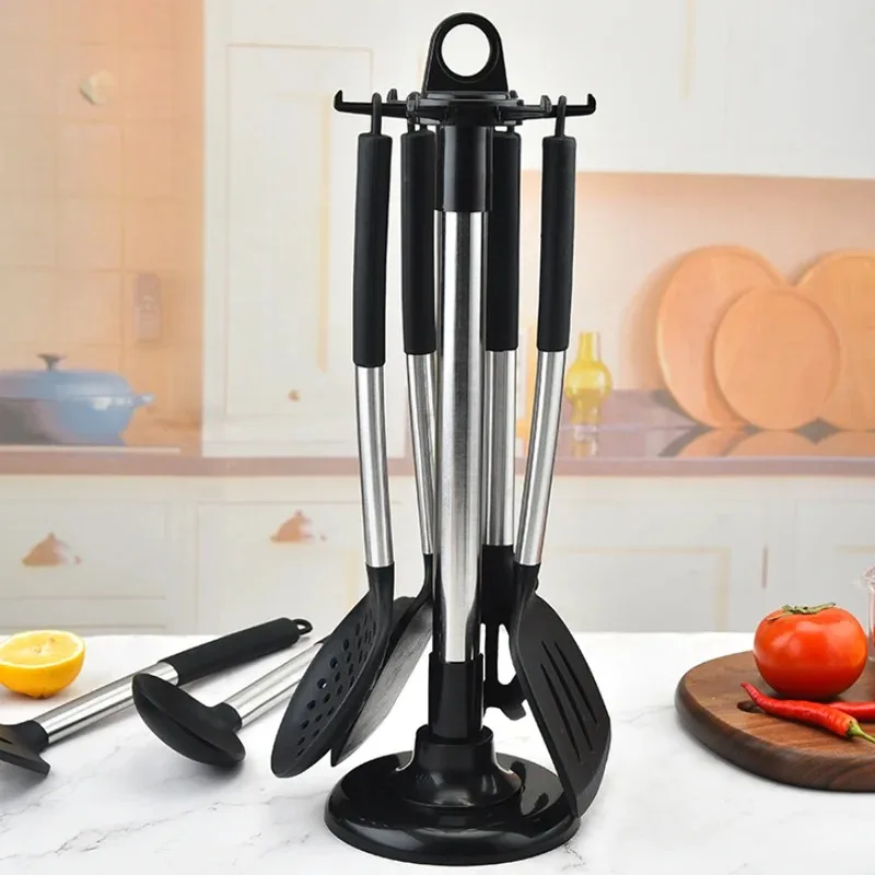 1pcs Perforation-free ground rack Stainless steel shovel spoon storage Multi-functional storage hanging storage kitchen special