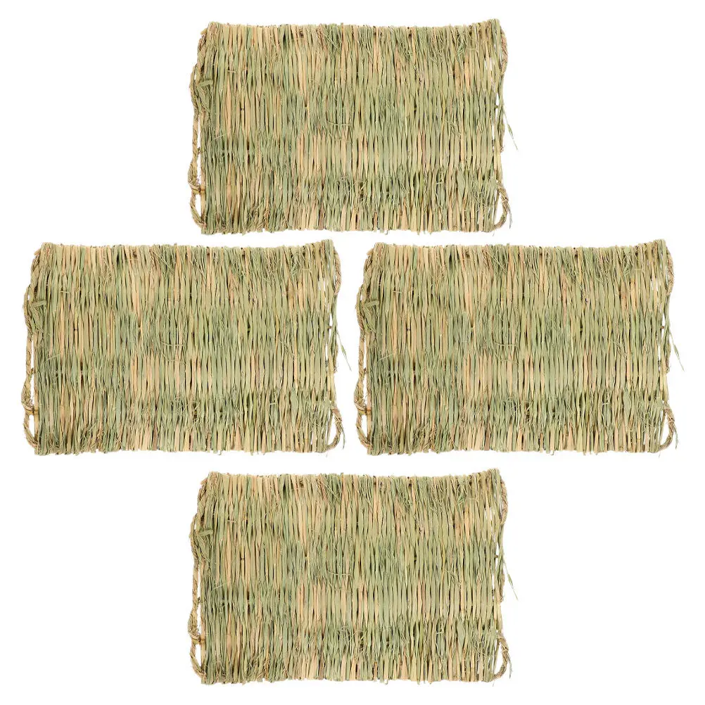 

Набор из 4-х натуральных соломенных подстилок для кур, кроликов, хомяков и других домашних животных: Изысканное исполнение, комфорт для откладывания яиц и отдыха