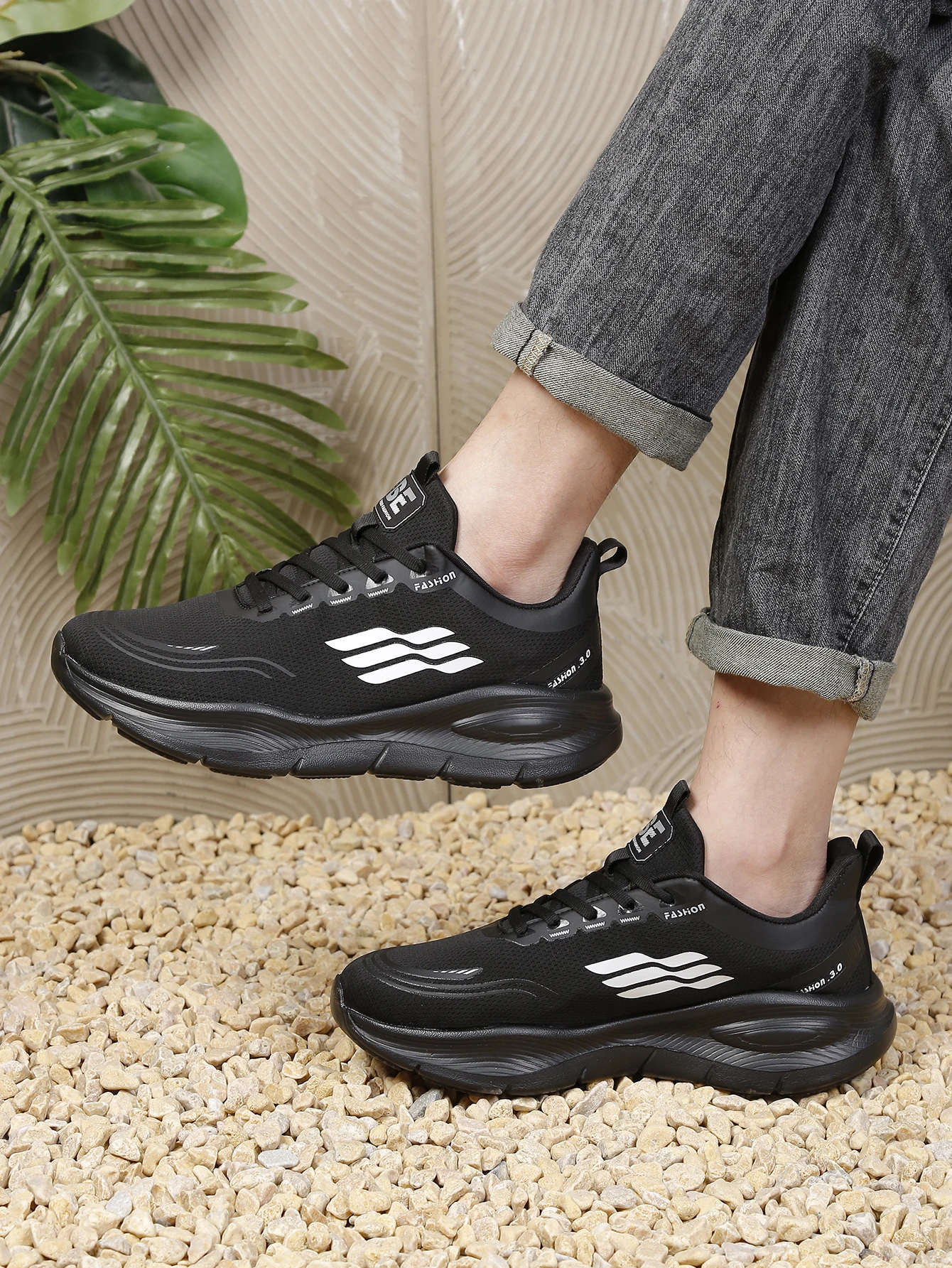 Atmungsaktive Laufschuhe aus Mesh für Damen und Herren, Sport- und Freizeitschuhe mit erhöhter Sohle, Outdoor-Freizeitschuhe – Detail 8