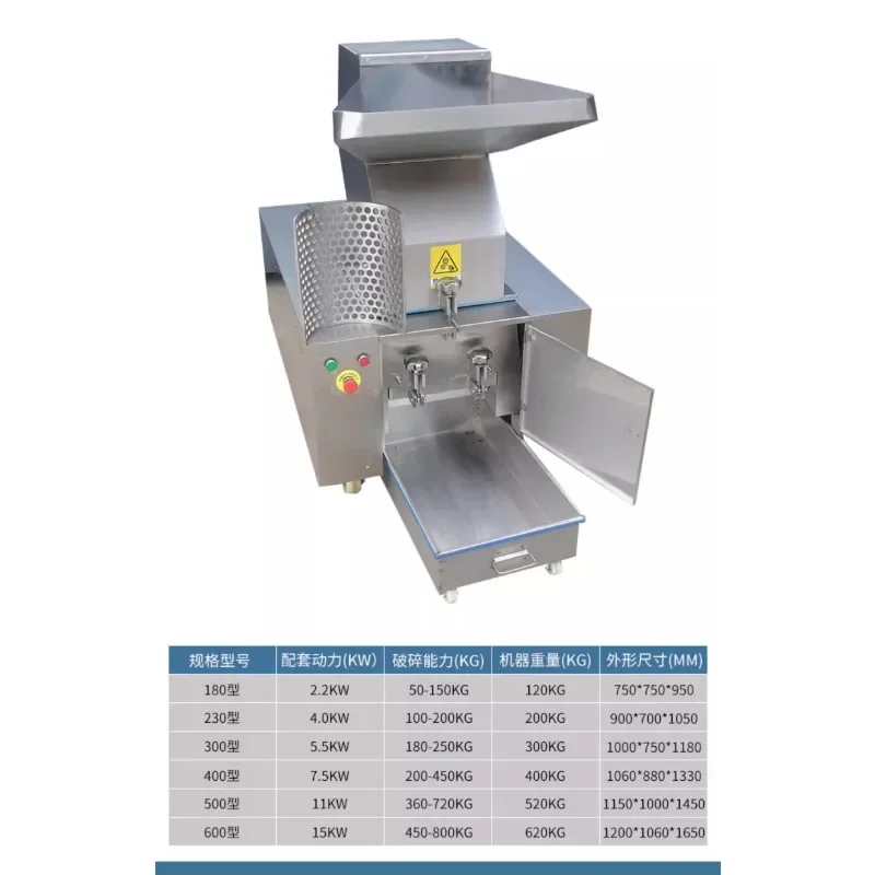 Stainless steel crusher Commercial strong crusher Medicinal material Frozen meat Silicone tea brick Industrial crusher