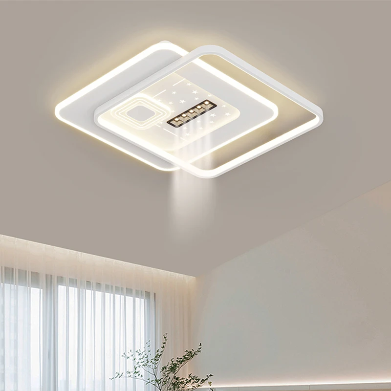 Imagem -02 - Lâmpada do Teto Led Nórdico para Decoração de Casa Lustres Preto e Branco Luminárias Sala e Quarto Ac85260v