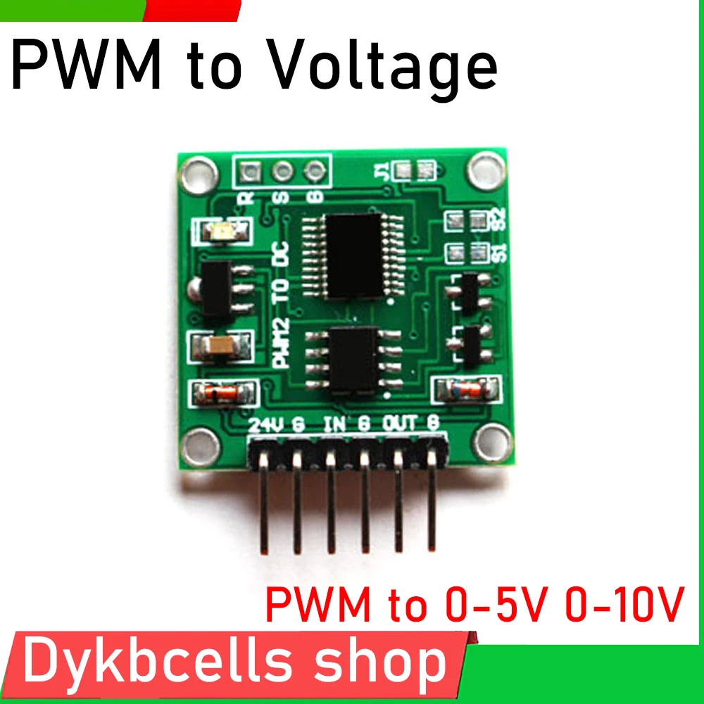 

0-5V 0-10V PWM to DC voltage PWM duty cycle to signal linear conversion transmitter module 50Hz～10KHz 5Hz～500Hz