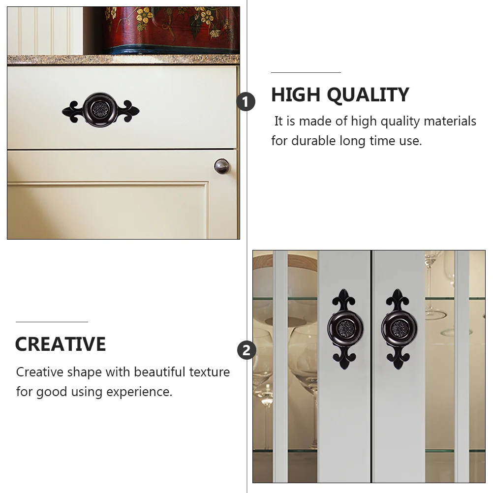 

4Pcs Zinc Alloy Cabinet Pull Bars Ceramic Durable Drawer Knobs for Furniture Wardrobe Door Handles Cabinet Pull Bar