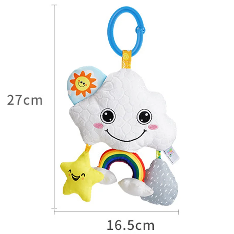 Baby Cloud Moon Rattles Mobiles Baby Teether Toys Strollers Pendants Newborn Hand Early Education Bell Gifts Infant Crib