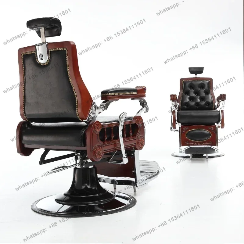 X4 Fold down lift barber chair special hair cutting retro men's oil head chair