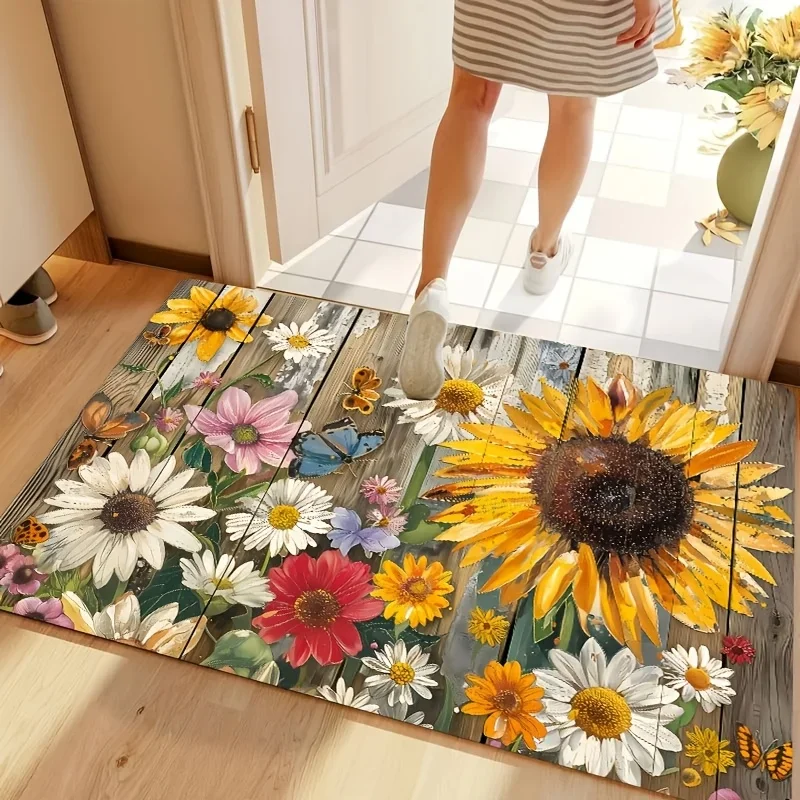 Garden Carpet Sunshine Sunflower Floor Mat Doormat Welcome Rug For Bedroom Home Decor