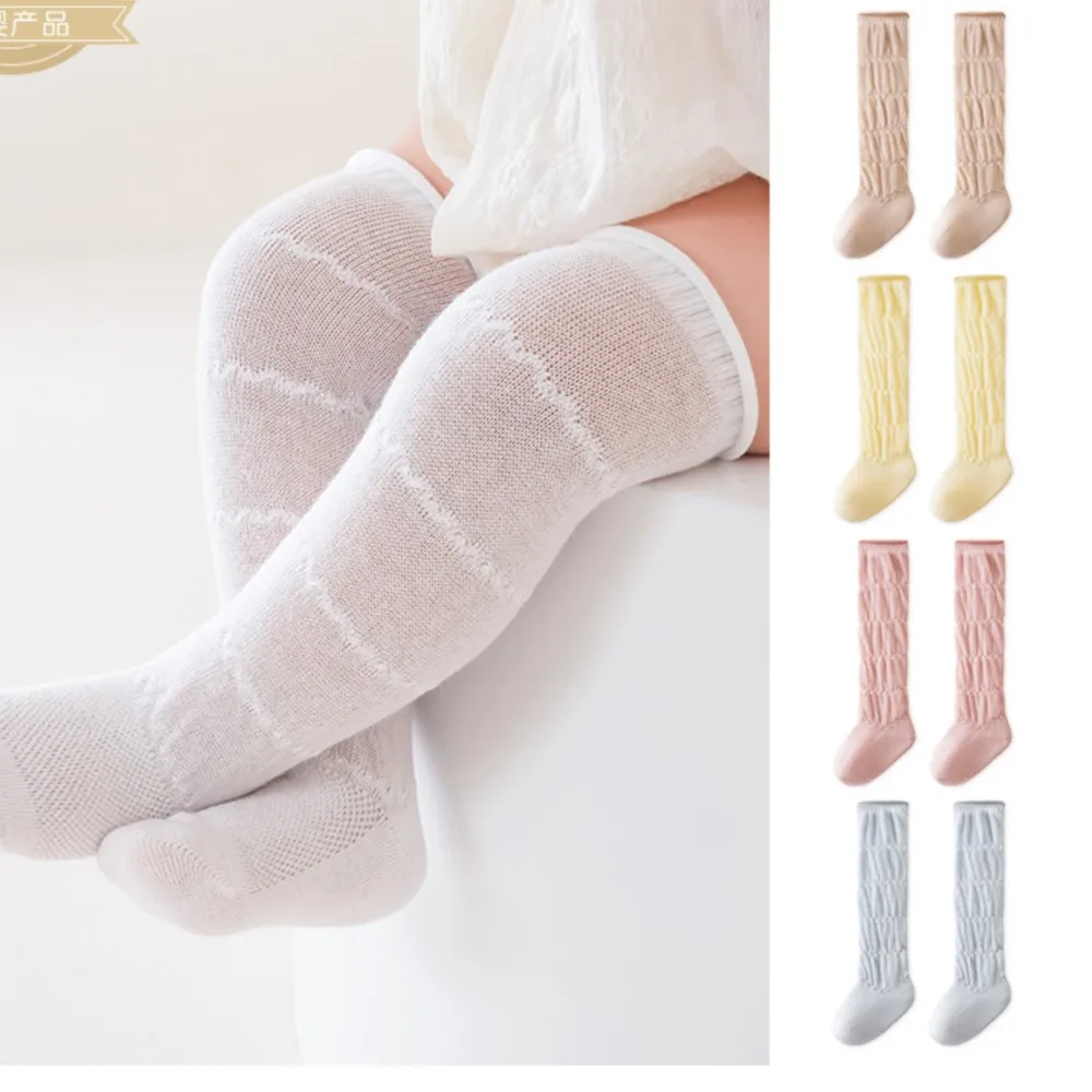 newborn baby socks long anti-mosquito socks ultra-thin baby mesh socks non-slip glue baby socks calcetines antideslizante bebe