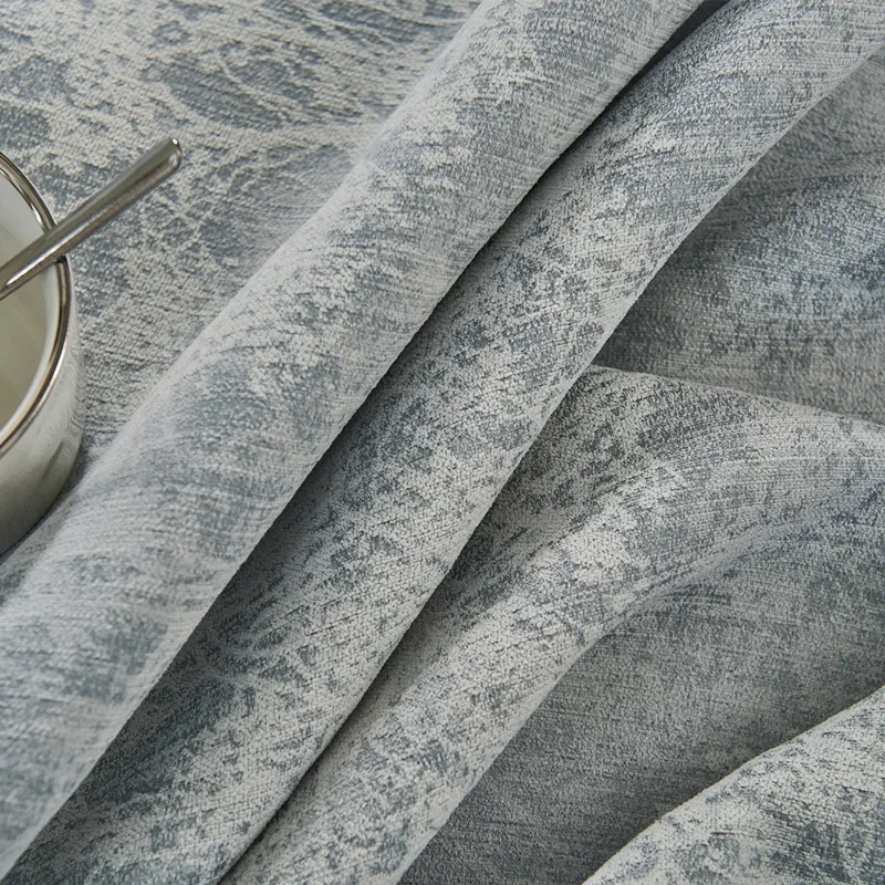 حجم مخصص الأبيض تول الشنيل الفرنسية الجاكار كريم الفاخرة أنيقة الستائر لغرفة المعيشة غرفة الطعام غرفة نوم باب المطبخ #4