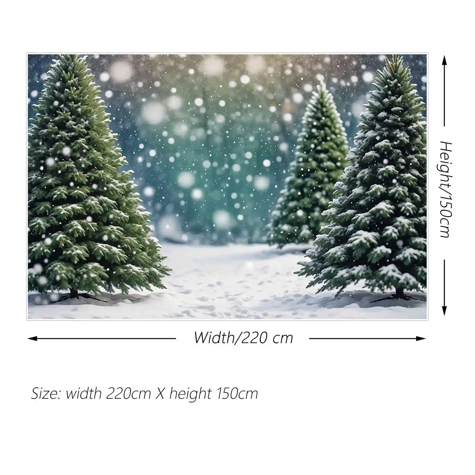 MOON.QG Christmas Forest Tree sfondi Outdoor Field Bokeh Winter Snow Backdrops decorazioni per feste personalizzate servizio fotografico puntelli