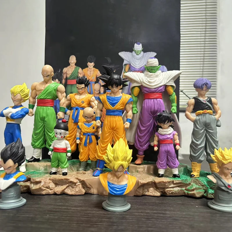 

9 шт. Dragon Ball Z Infinite Z Warrior Set GK Фигурки Гоку Гохан Вегета Пикколо Torankusu Модная игрушка Модель Статуя Украшение Подарок