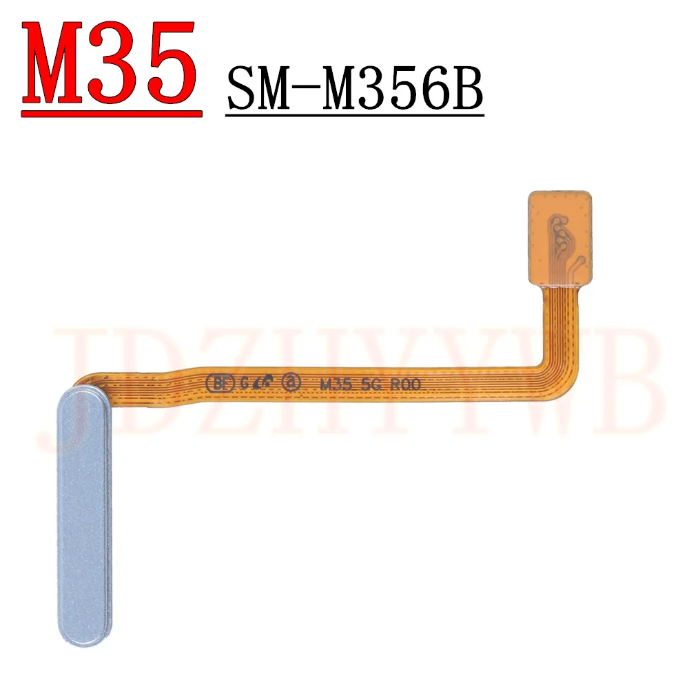 Home Menu Return Key With Power Button Fingerprint Sensor Flex Cable For Samsung Galaxy M35 M356B SM-M356B/DS