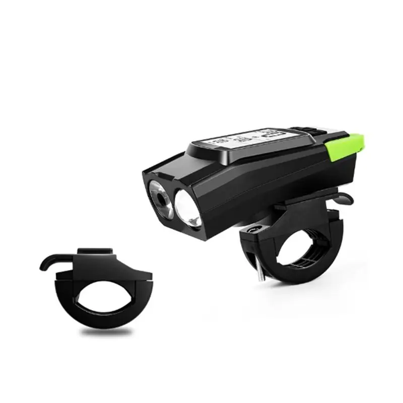 

NEW HOT In Stock-Bike Headlight With GPS& Speedometer 3 In 1 Rechargeable Horn Multifunctional Bicycle Front Lamp Cycling Comput