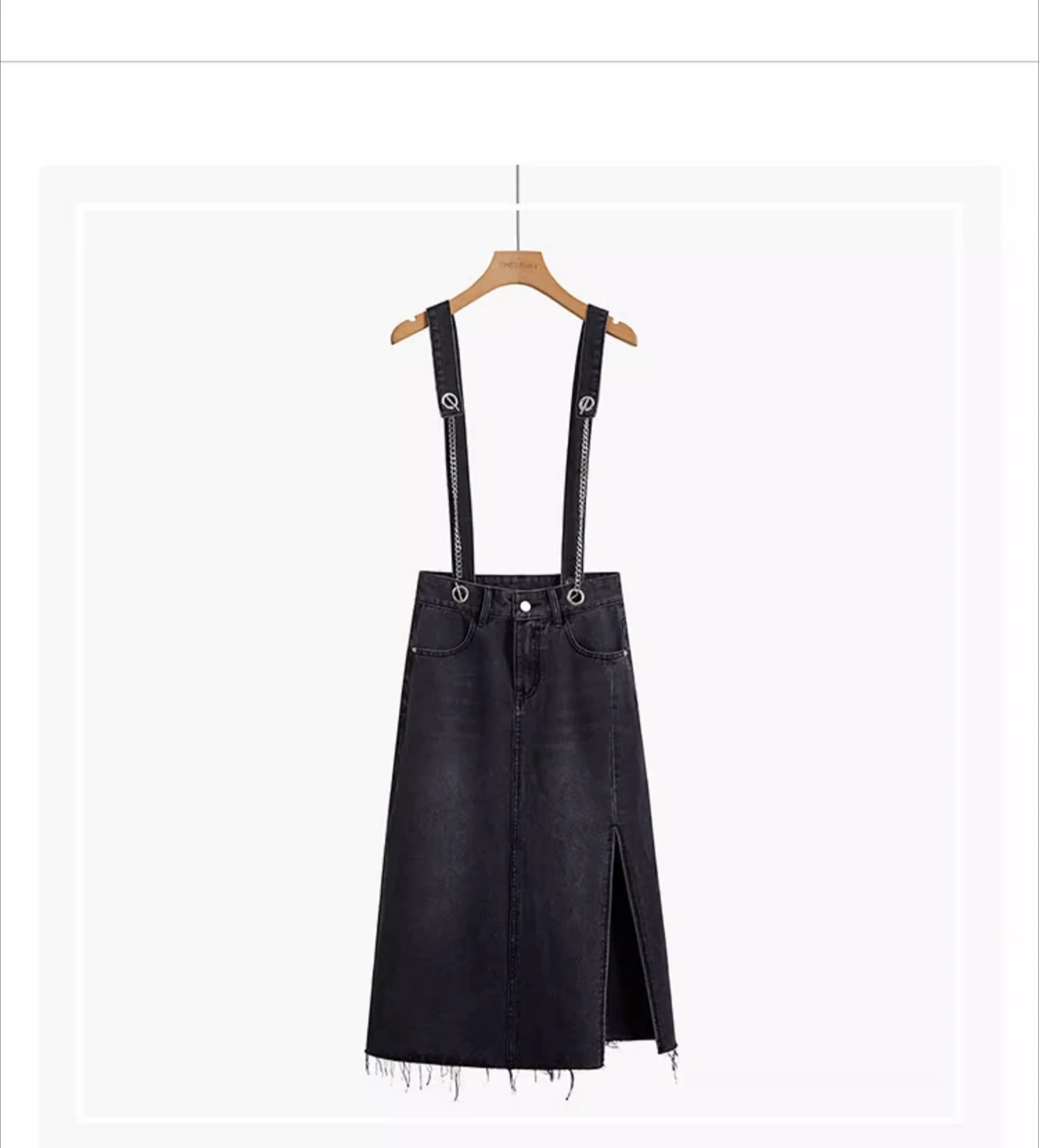 Large Size Women's 2XL-6XL Sweet Elegant Loose Split Denim Strap Dress Summer High Waist New A-line Fashion Versatile Dresses
