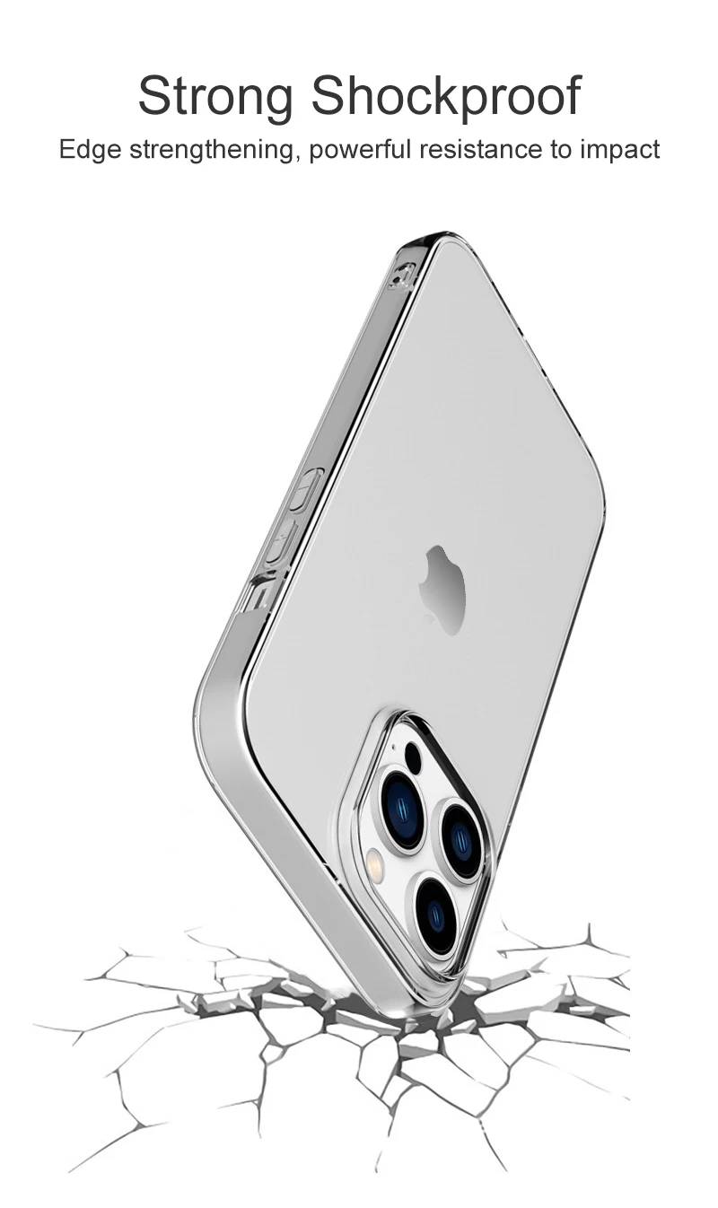 Ultradünne, klare Silikonhülle für iPhone 16 15 14 13 12 11 Pro Xs Max Mini XR X 7 8 6S Plus 6 SE 2020 2022 2016 5 5S Hülle – Detail 3