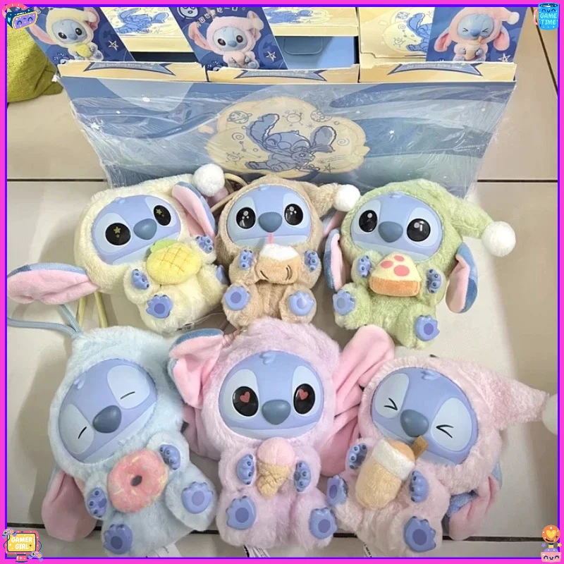 Nuevo Stitch Eat Some Thing Before Sleep Series, caja ciega de vinilo, bolsa colgante de felpa, bonita muñeca, caja misteriosa, juguete, regalo para adultos