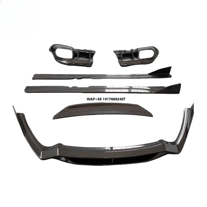For F12 Berlinetta 2013-2017 Body Kit DMC Style Carbon Fiber Front Lip Side Skirts Spoiler Rear Diffuser