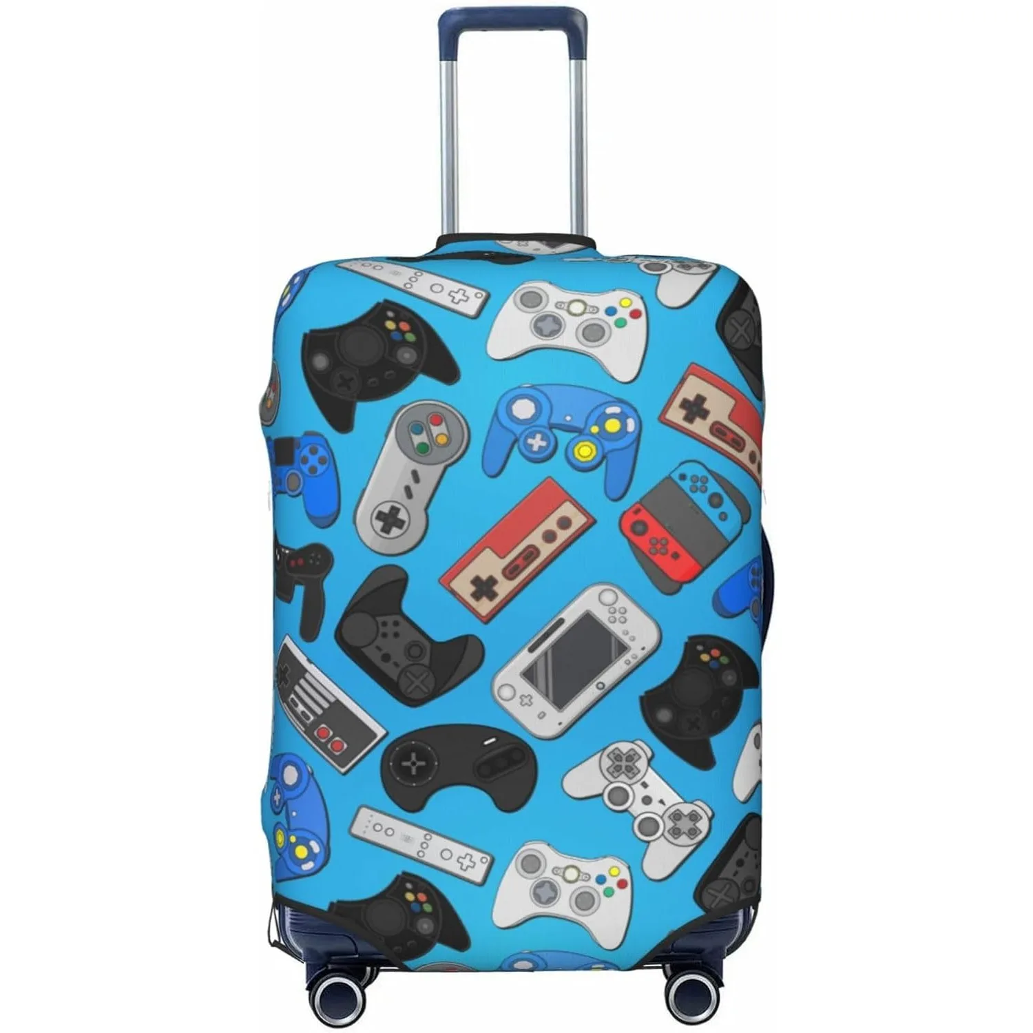 

Video Game Controller Pattern Luggage Suitcase Covers Elastic Washable Gaming Gadgets Luggage Protector Travel Suitcase Cover