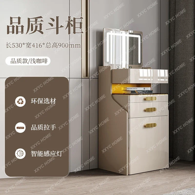 JYAFlip dresser, simple and modern bedroom, large-capacity chest bedside, dressing table integrated