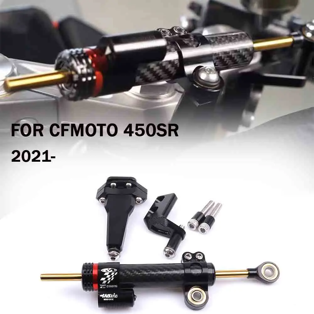 For CFMOTO 450SR 450 SR 2021 2022  2023 Motorcycle Accessories Adjustable Steering Damper Stabilizer Mounting
