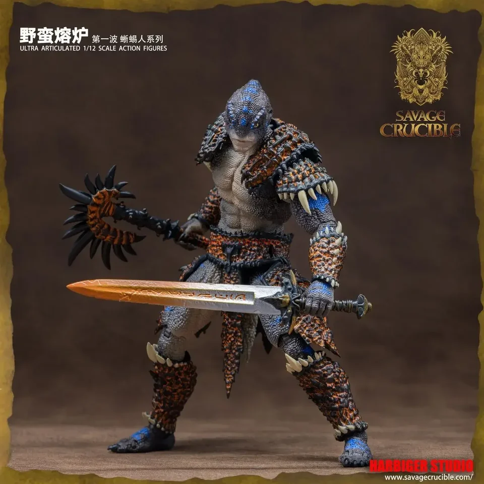 1/12 Anime Savage Crucible Lizard Man Action Figure PVC Statue 1/12 Anime Savage Crucible Lizard Man Action Figure PVC Statue