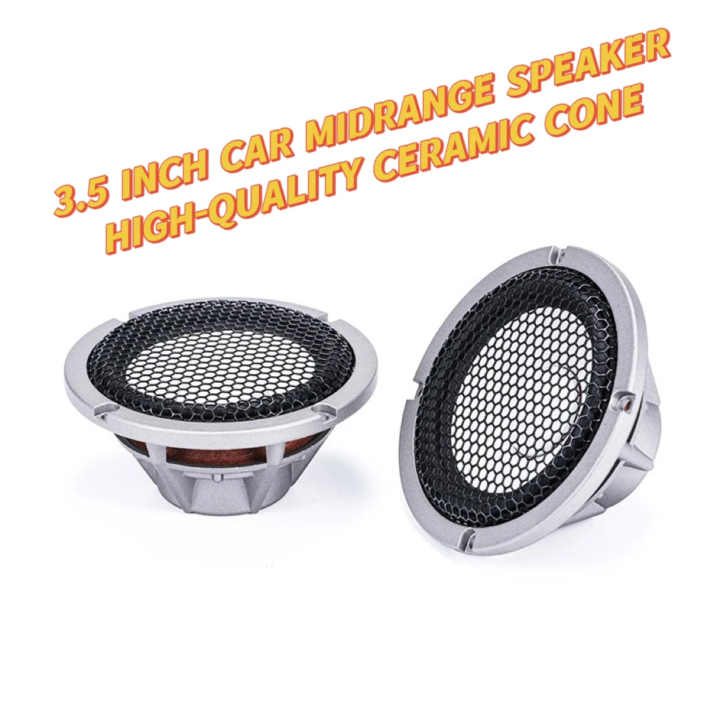 High-quality car audio modified 2pcs 3.5-inch ceramic cone midrange horn for car two-way three-way dedicated midrange horn4Ω