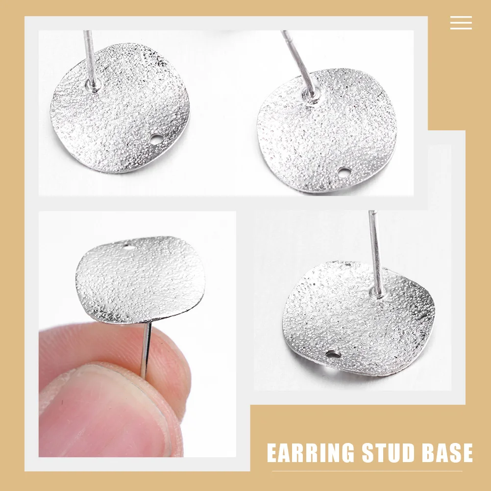 

30 шт., круглые серьги-гвоздики, пустой поднос для ободок для изготовления ювелирных изделий своими руками, заготовки для сережек с драгоценными камнями, принадлежности для рукоделия