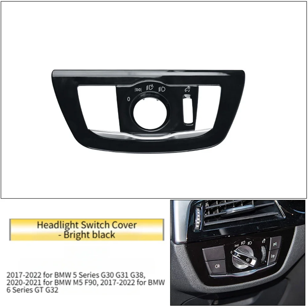 

Dashboard Headlight Switch Button Cover For BMW 5 Series G30 G31 G38 For 6 Series GT G32 For M5 F90 Headlight Switch Panel