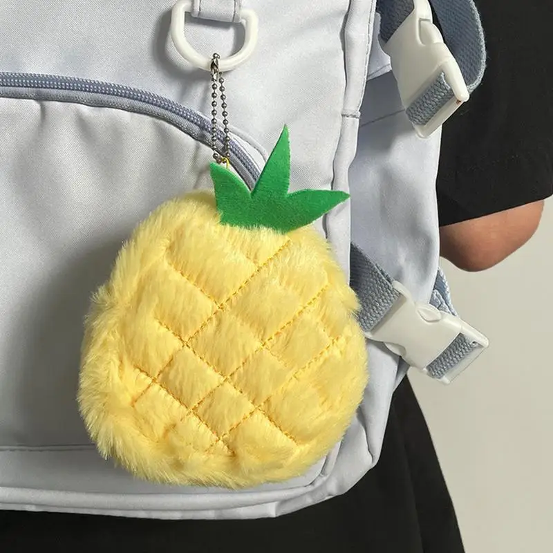 Fruit Coin Purse Fruit-Themed Small Wallet Plush Design Wear Resistant Small Wallet With Fruit Design Plush Bag Pendant